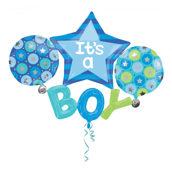 It's a Boy buket - folija balon - MojaZabava.si