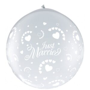 Velik Balon JUST MARRIED HEARTS - MojaZabava.si