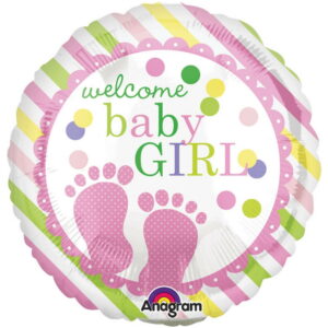 Welcome Baby Girl folija balon - MojaZabava.si