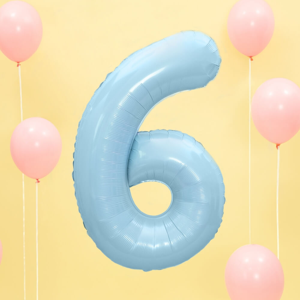 Balon številka 6 moder - slika 2