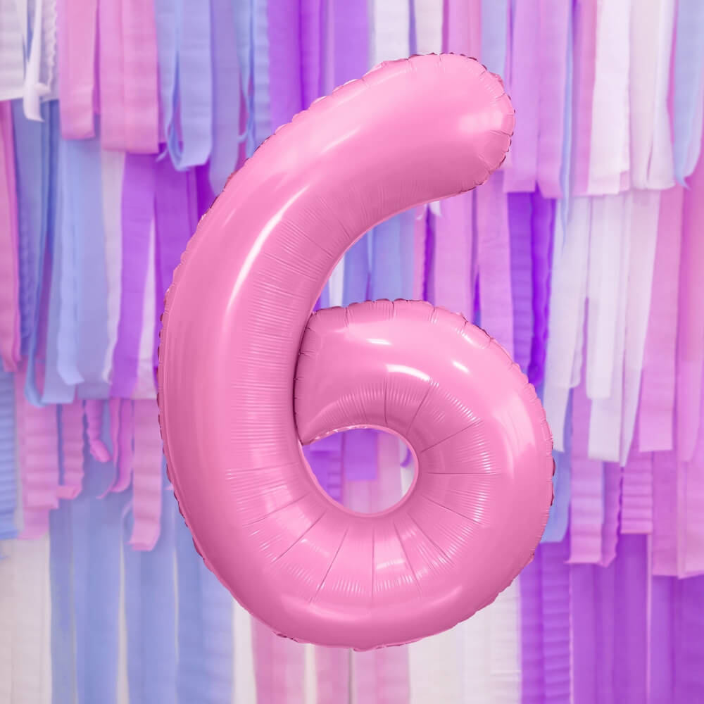 Balon številka 6 pink - slika 2