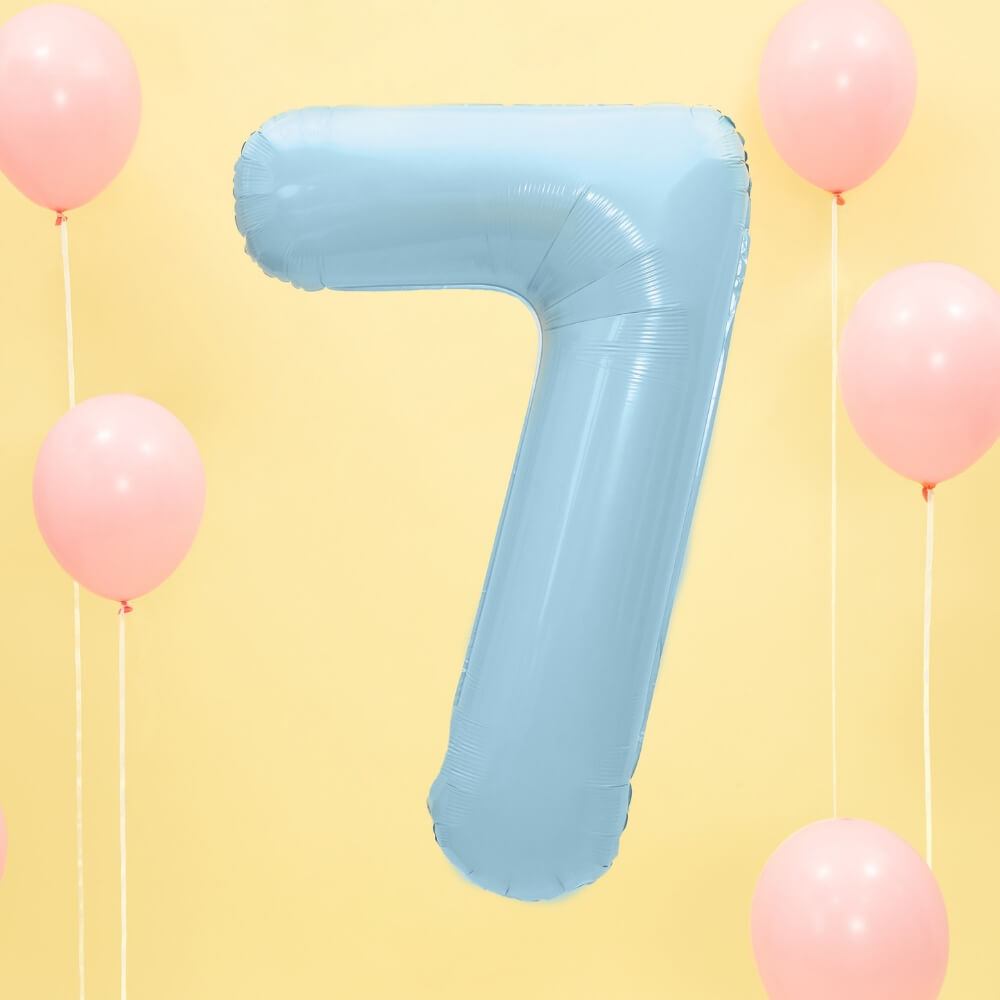 Balon številka 7 moder - slika 2