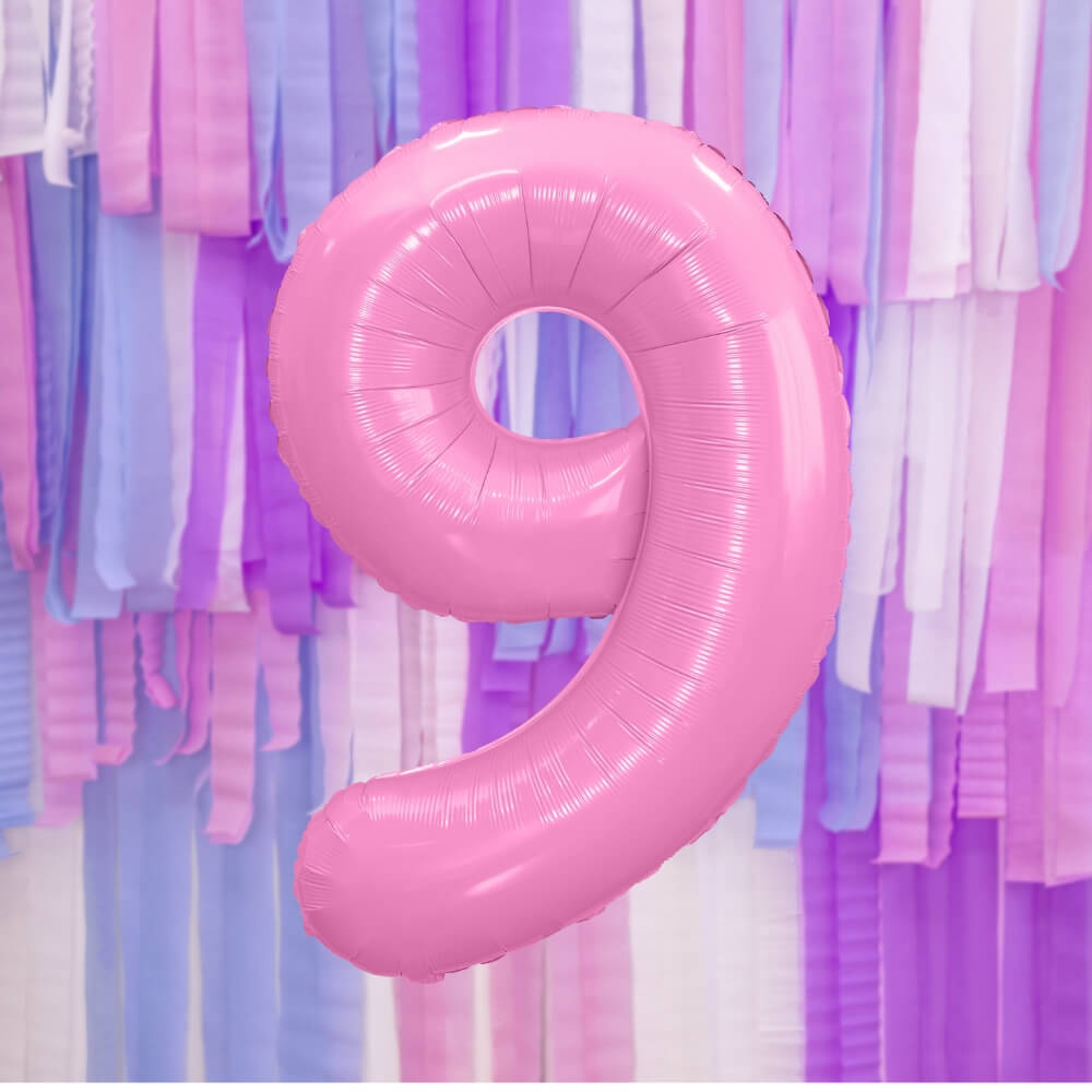 Balon številka 9 pink - slika 2