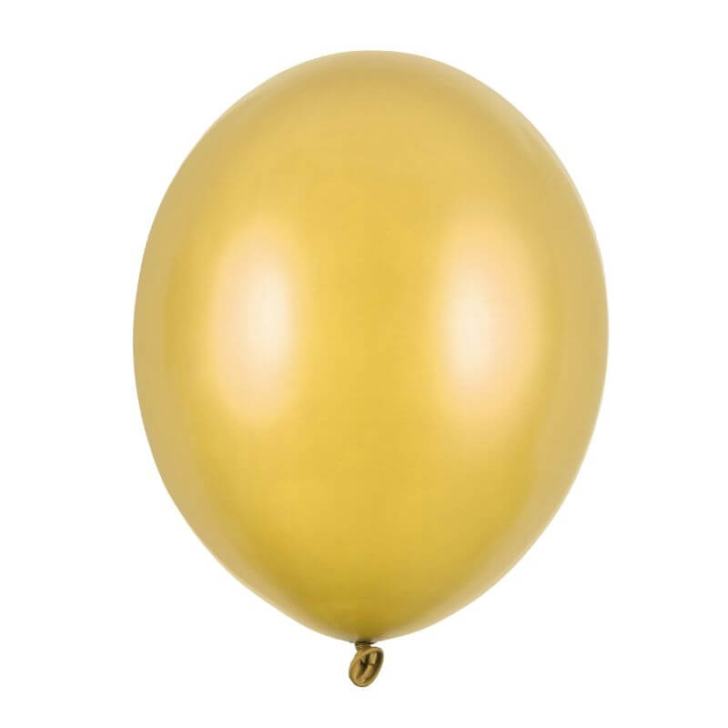 Baloni metalik Gold - 100 balonov - MojaZabava.si