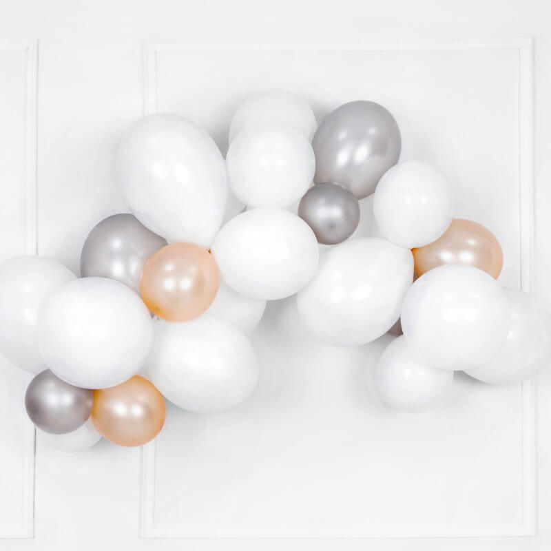 Baloni pastel Beli - 10 balonov - slika 2