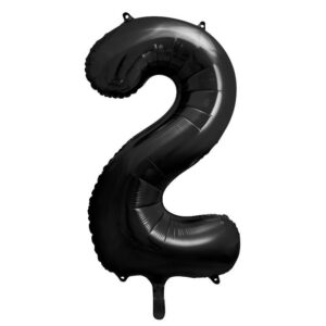 Balon številka 2 črn - MojaZabava.si