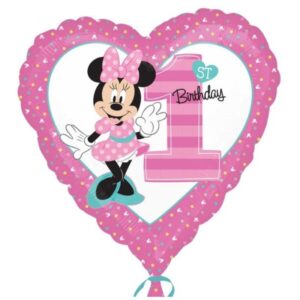 Minnie 1st Birthday-folija balon - MojaZabava.si