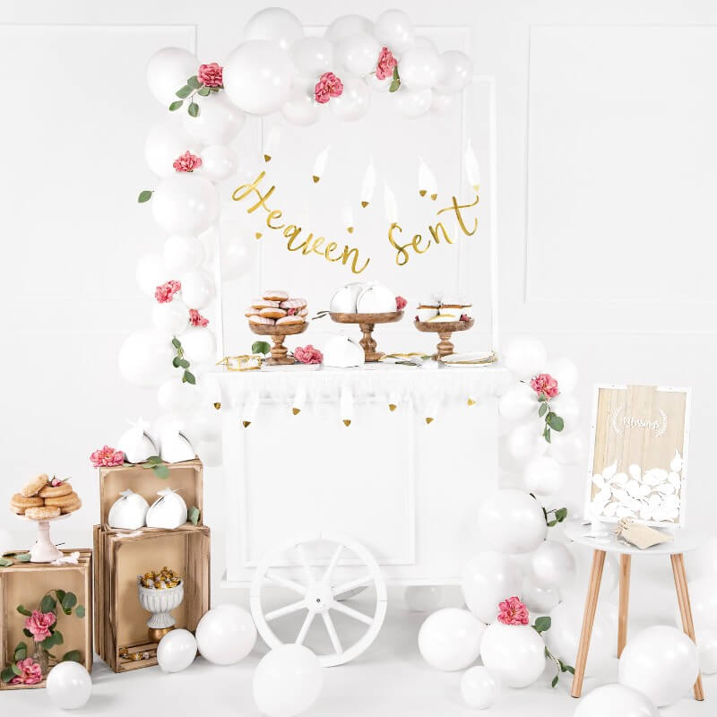 Baloni pastel Beli - slika 2