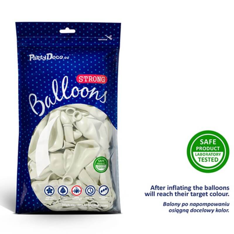 Baloni pastel Beli - slika 3