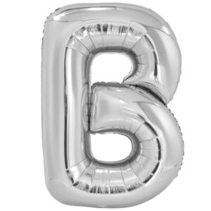 Črka B folija balon-srebrna - MojaZabava.si