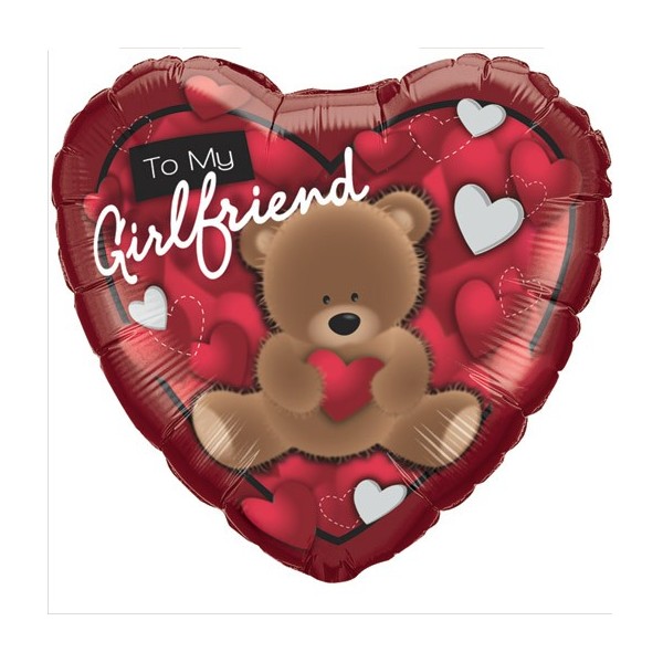 Balon folija - To my girlfriend bear - MojaZabava.si
