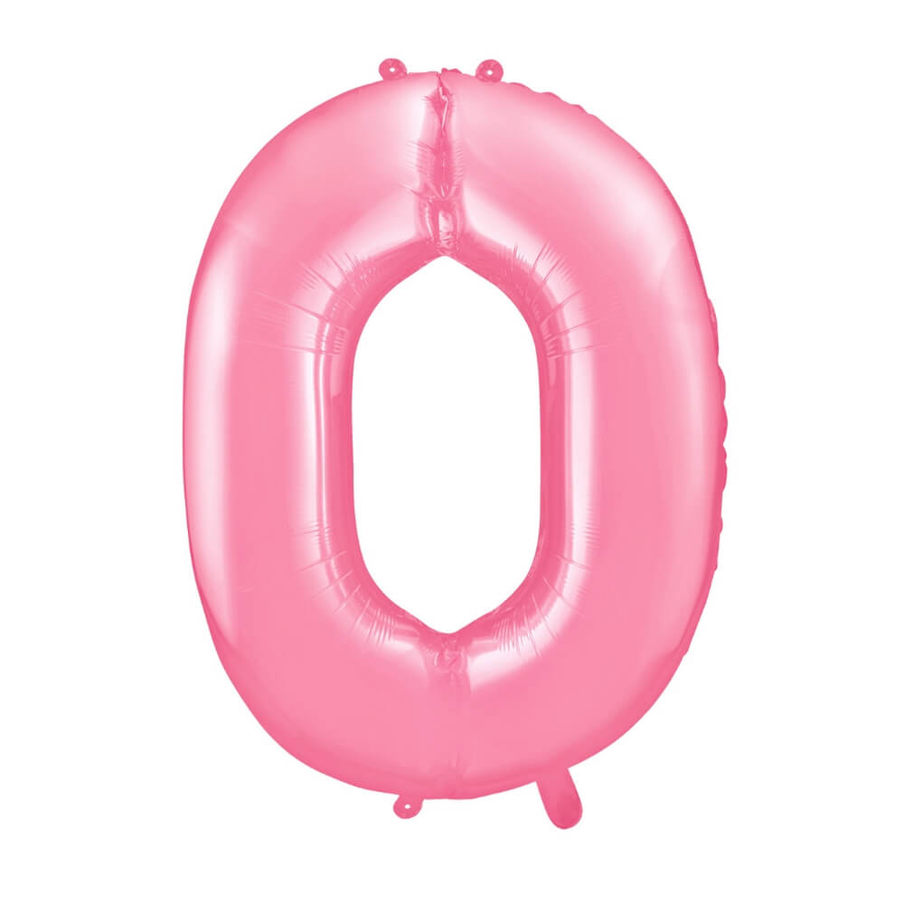 Balon številka 0-Pink - MojaZabava.si