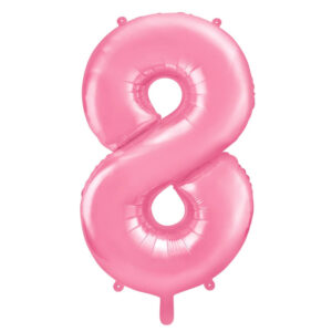 Balon številka 8 pink - MojaZabava.si