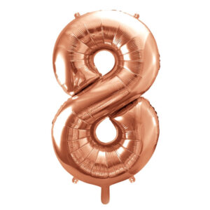 Balon številka 8 Rose Gold - MojaZabava.si