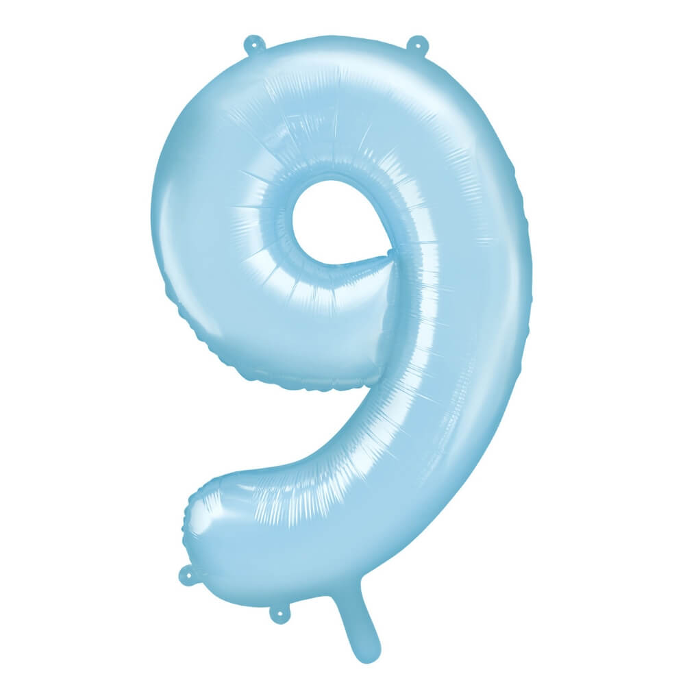 Balon številka 9 moder - MojaZabava.si