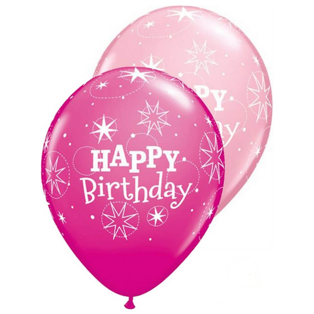 Baloni Happy Birthday Pink - MojaZabava.si