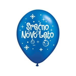 Baloni Srečno Novo leto - Modra - MojaZabava.si