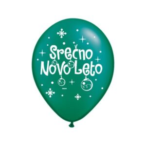 Baloni Srečno Novo leto - Zelena - MojaZabava.si