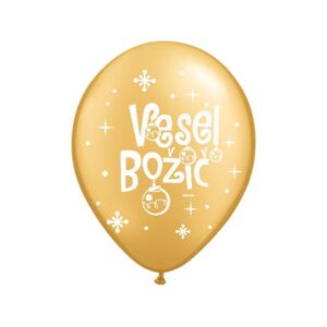 Baloni Vesel Božič-zlat - MojaZabava.si